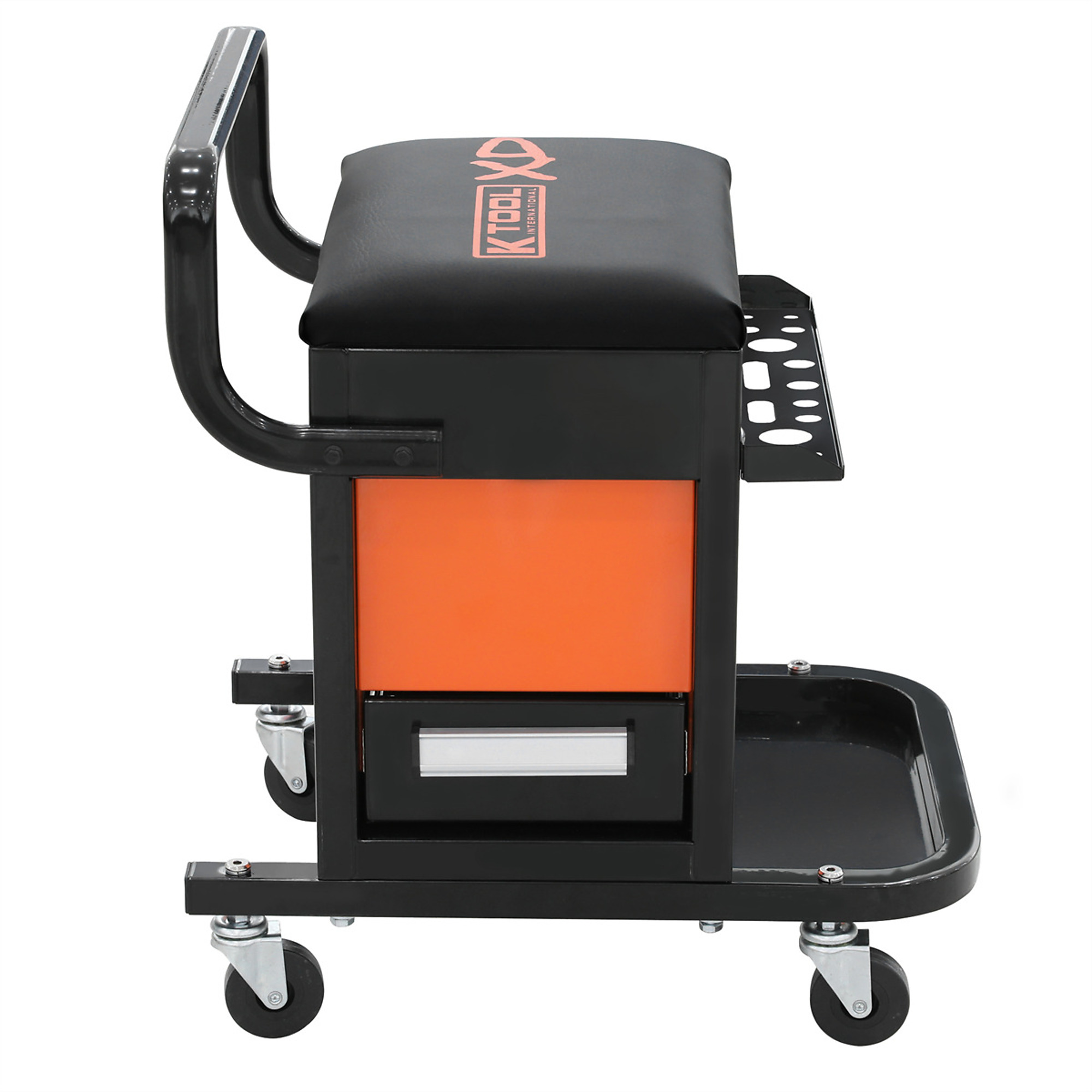 K-Tool International Creeper Seat with Under Seat Storage — Padded, 2 Side Drawers, 4 Casters, 300-Lb. Capacity, Model# KTIXD74983